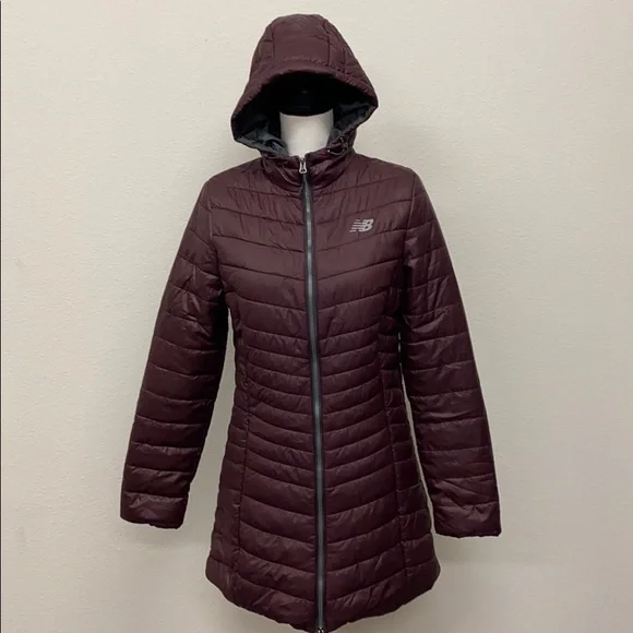 New Balance- long quilted tech jacket - Picture 1 of 9